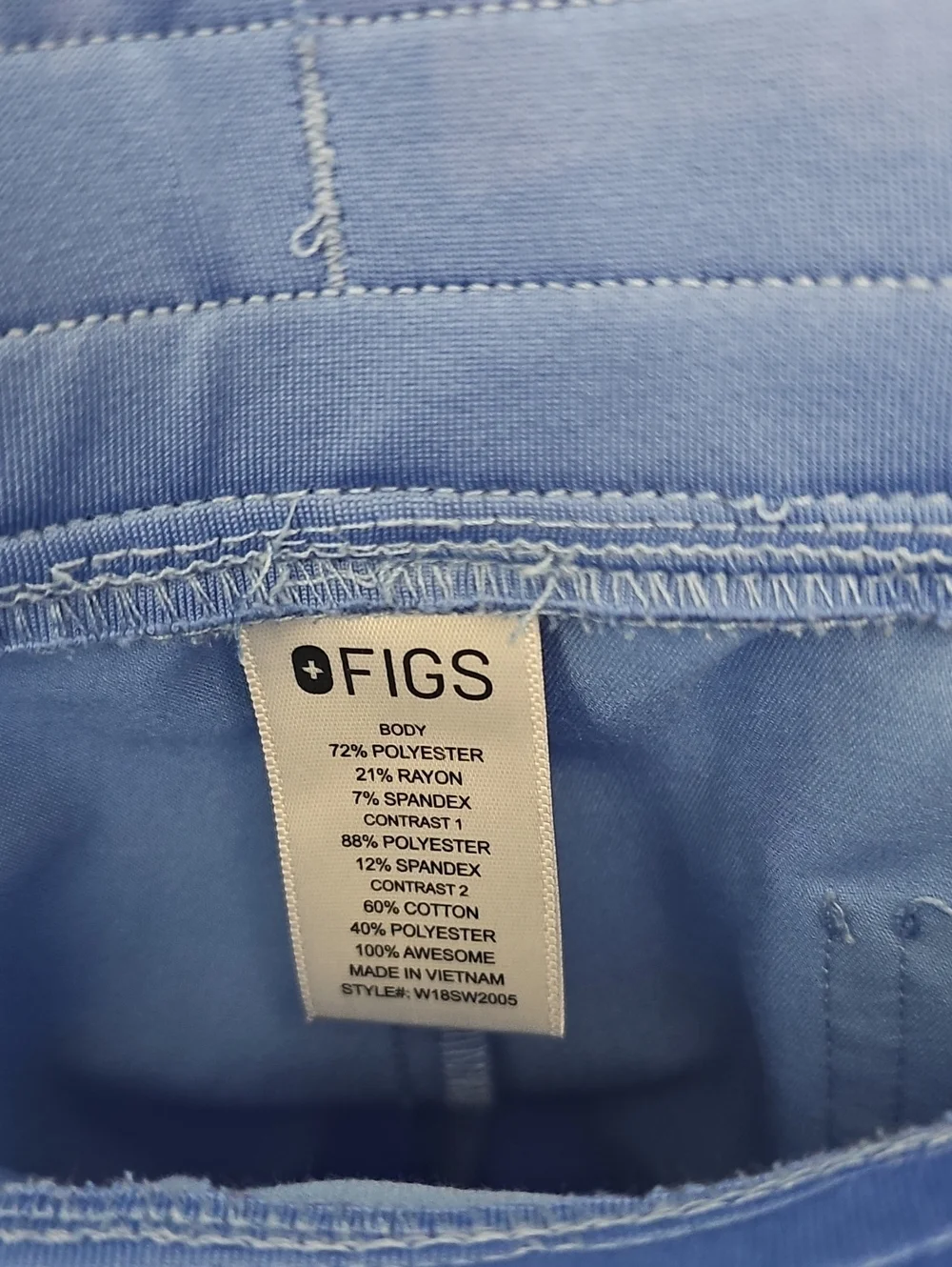 Figs Men's Jogger Pants in Light Blue with Drawstring